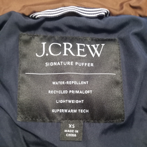 J.Crew Quilted Excursion Dark Nutmeg Puff Vest Size XS - Picture 6 of 6